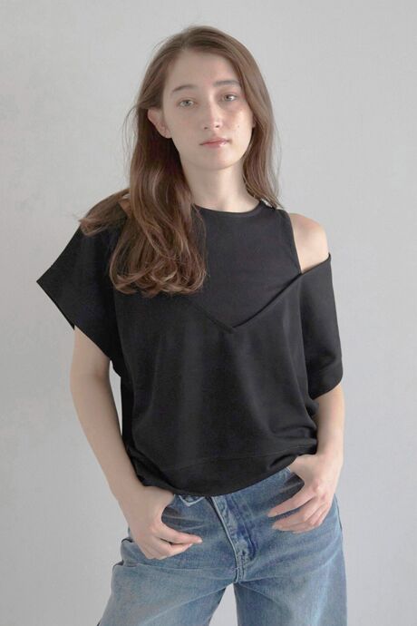 fake layered docking pullover / フェイクレイヤードドッキングプルオーバー