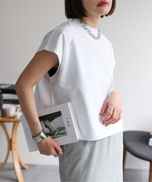 【USAコットン】ミニ裏毛フレンチスリーブトップス