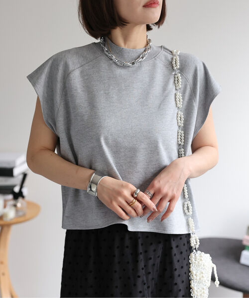 【USAコットン】ミニ裏毛フレンチスリーブトップス