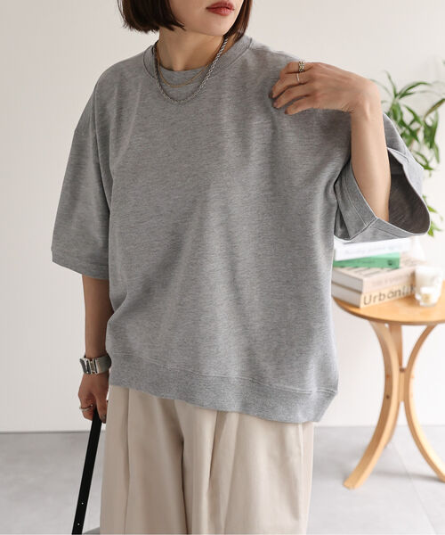 【USAコットン】ミニ裏毛半袖トレーナー / 半袖プルオーバー