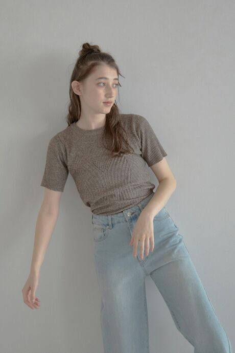bustier style summer knit top / ビスチェ風サマーニットトップス