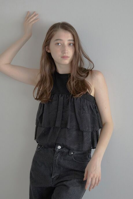 organza docking american sleeve tank / オーガンジードッキングアメスリタンク