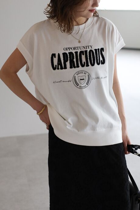 サガラ刺繍フレンチスリーブTシャツ