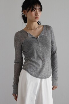 BONJOUR SAGAN公式オンラインストア / henry neck sheer pullover