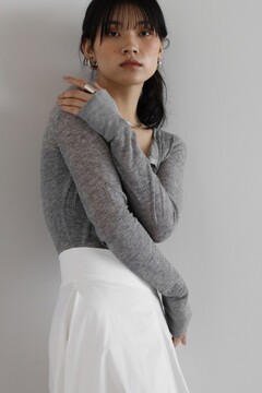 BONJOUR SAGAN公式オンラインストア / henry neck sheer pullover