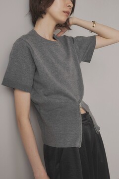 BONJOUR SAGAN公式オンラインストア / half zip hem knit / 裾