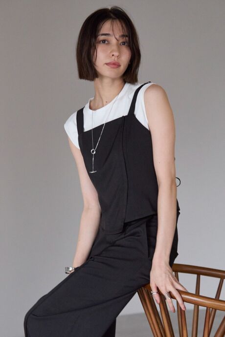 【骨格ストレートさん向け】バックリボンアシメビスチェ