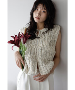 BONJOUR SAGAN公式オンラインストア / mixed yarn hand knit vest