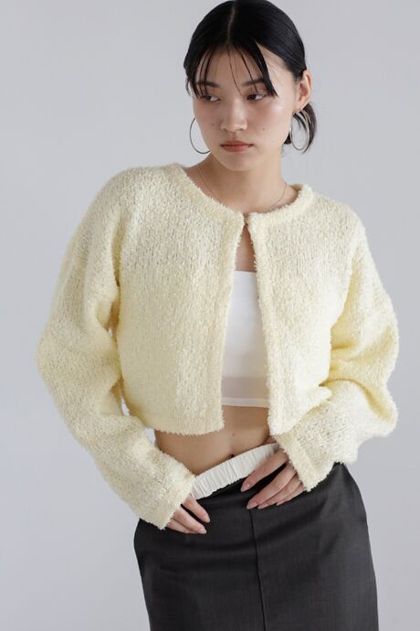 tape yarn knit cardigan / テープヤーンニットカーディガン