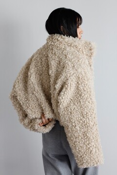 yourmle 2way poodle boa jacket クリーム色 yourmle 2way poodle boa jacket クリーム色 yourmle 2way poodle boa