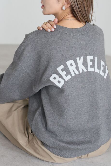 BERKELEYロゴ前後2WAYニットカーディガン