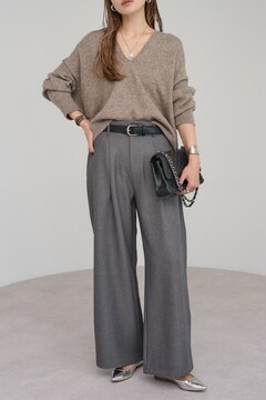 BONJOUR SAGAN公式オンラインストア / ベルト付きフロントタックパンツ