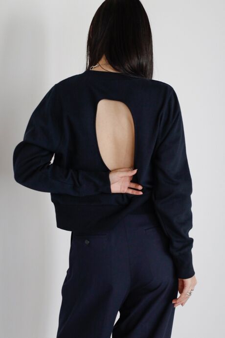 back open sweat / バックオープンスウェット