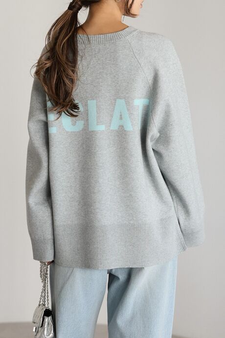 ÉCLATロゴジャガードニット