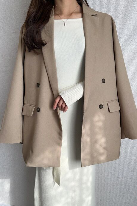 【骨格ストレート向け】アソートダブルブレストジャケット　　　