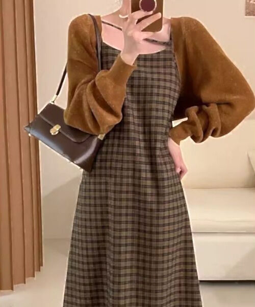 Aラインレトロキャミワンピース