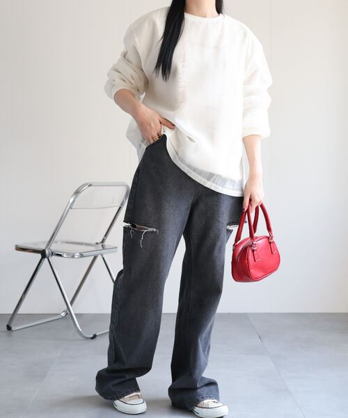 model：158cm 着用サイズ：F