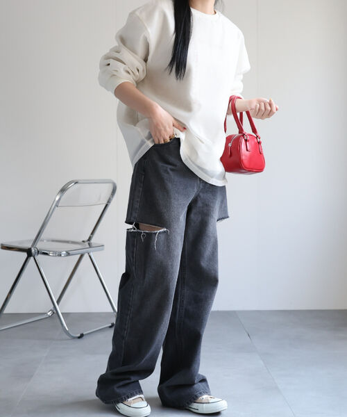 model：158cm 着用サイズ：F