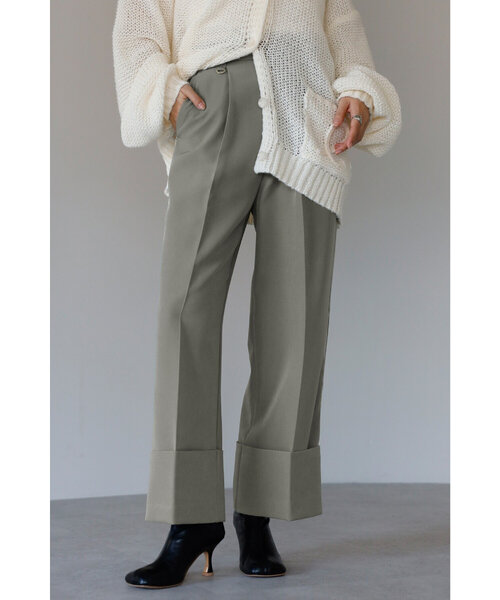 side line roll up pants with key ring / キーリング付きサイドラインロールアップパンツ