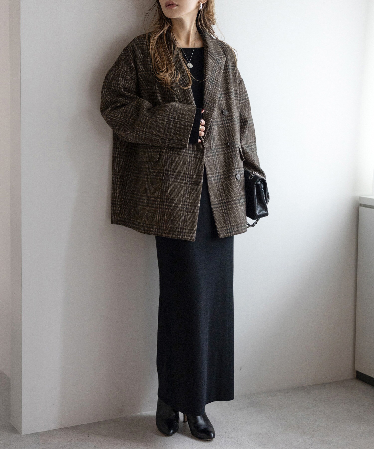 165cm/GRAY×BLACK