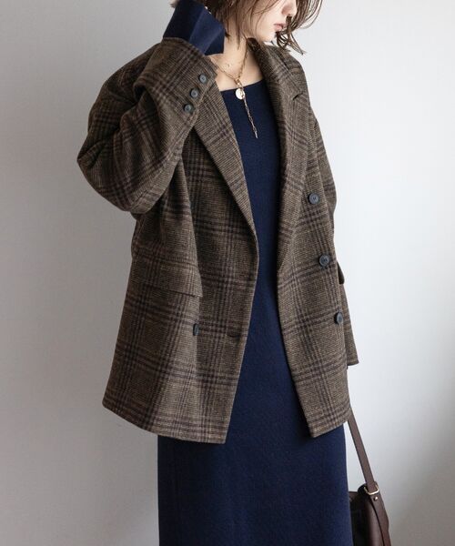 158cm/BROWN×DARK-NAVY