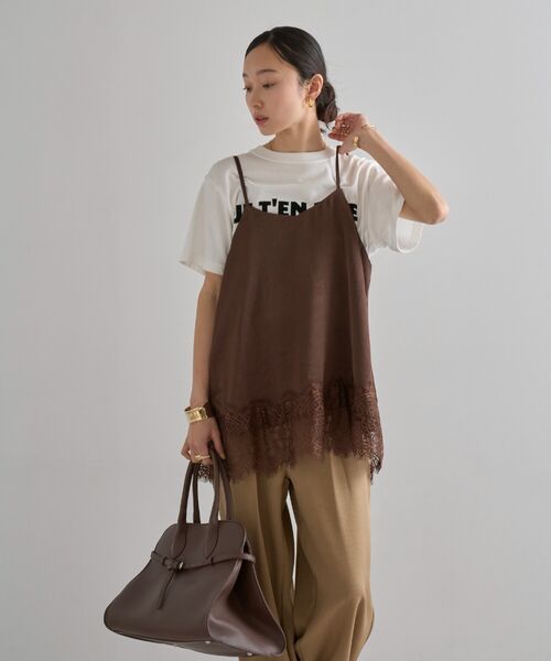 レーストリムキャミソール