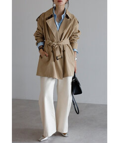 BONJOUR SAGAN公式オンラインストア / ベルト付きミドル丈トレンチコート