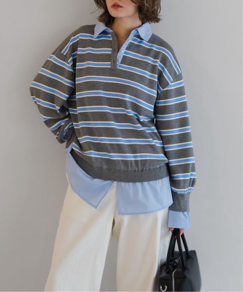 シャツドッキングニットプルオーバー