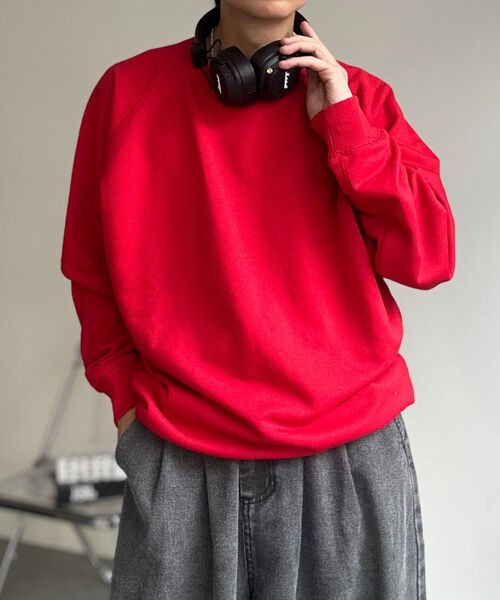 〈ユニセックス商品〉クルーネックベーシックプルオーバー