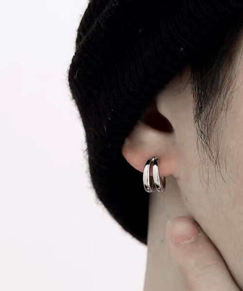 シルバー ゴールド フープピアス