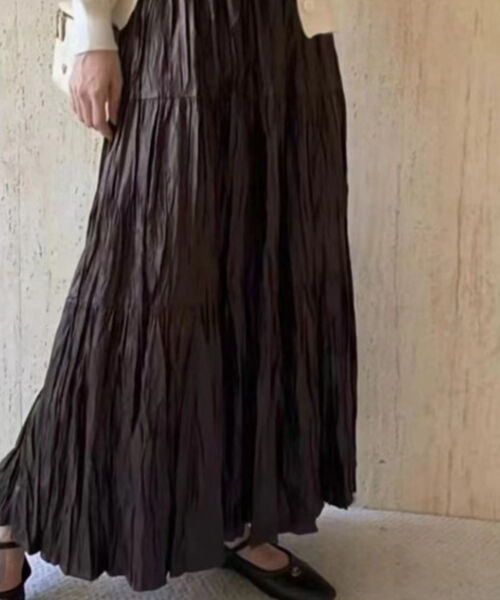 レザーライクワッシャースカート