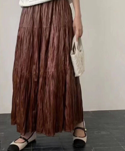 レザーライクワッシャースカート