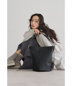 ボンジュールサガン 【牛革】2WAYワンハンドルバケツトートバッグ ブラウン BONJOUR SAGAN公式オンラインストア / 【牛革】2WAYワンハンドルバケツ