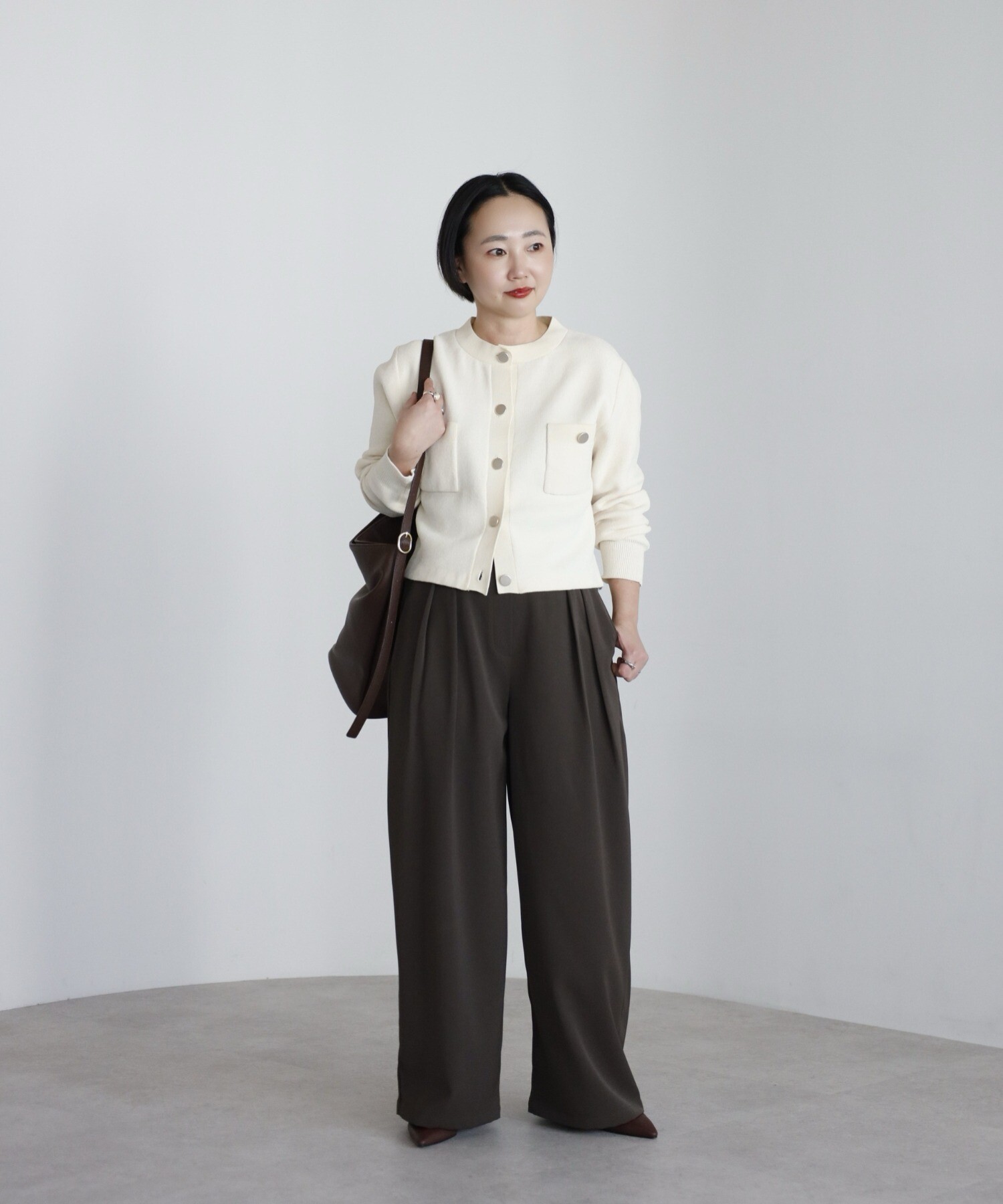 155cm/Charcoal-Brown