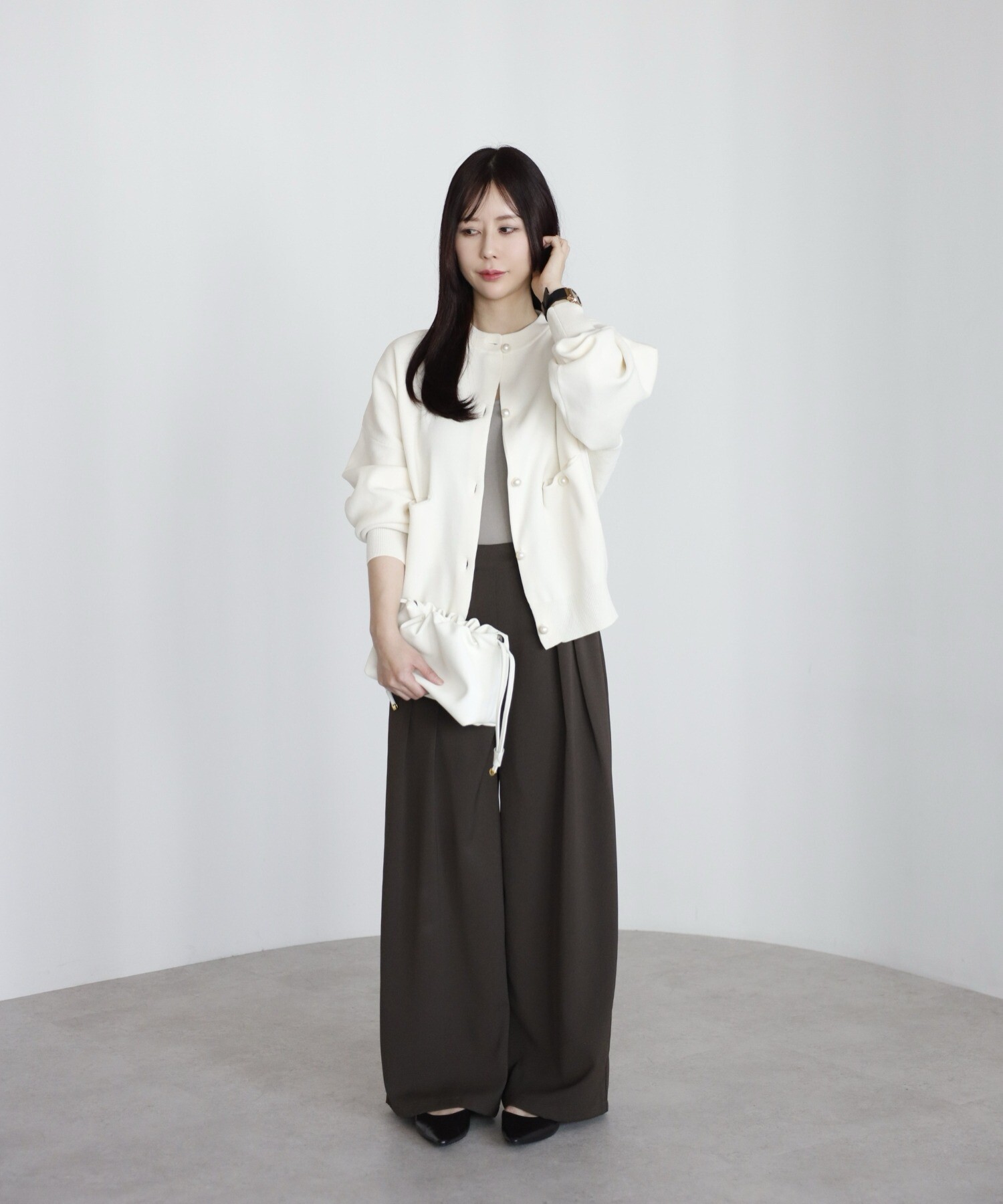 163cm/Charcoal-Brown