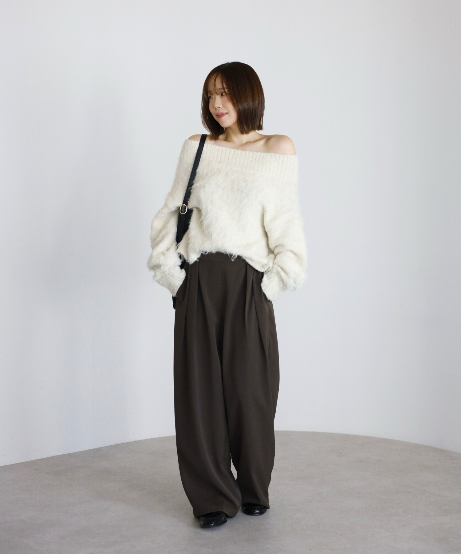 164cm/Charcoal-Brown