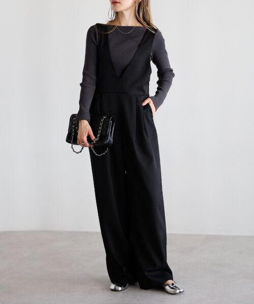 前後2WAYタックワイドサロペット　　　　　　　　　　　　　　　　　　