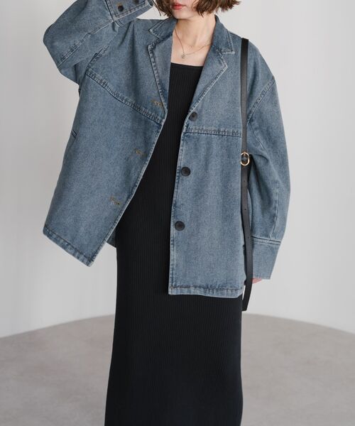 デニムテーラードジャケット