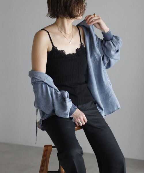 レースリブニットキャミ　　　　　