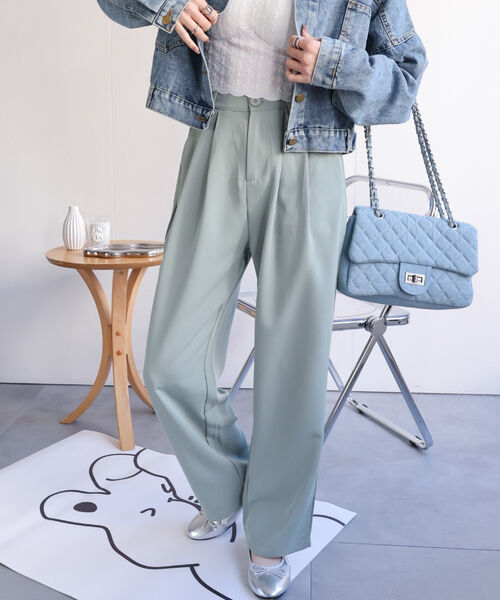 【累計販売枚数3万枚突破】ハイウエストワイドスラックス