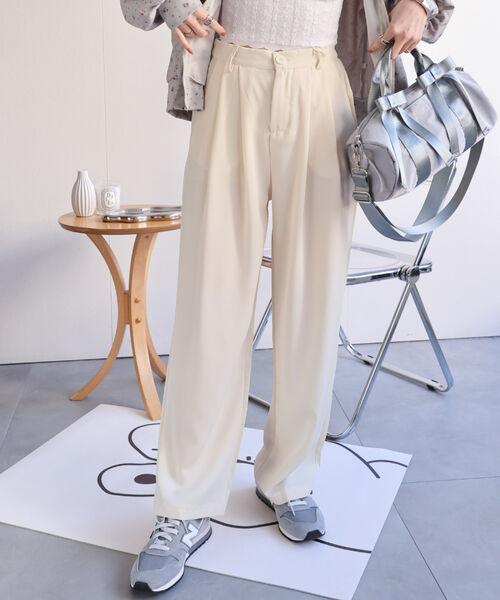 【累計販売枚数3万枚突破】ハイウエストワイドスラックス