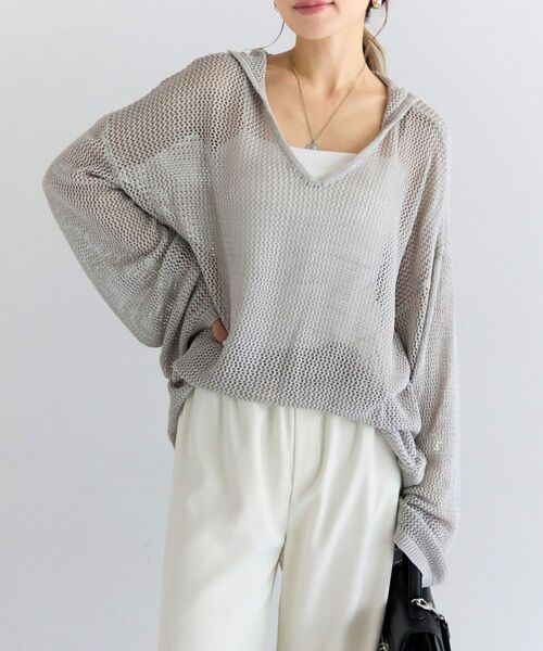 フード付きメッシュプルオーバー　　　　