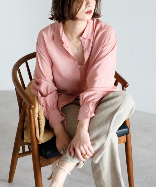 ポプリンシアーシャツ　