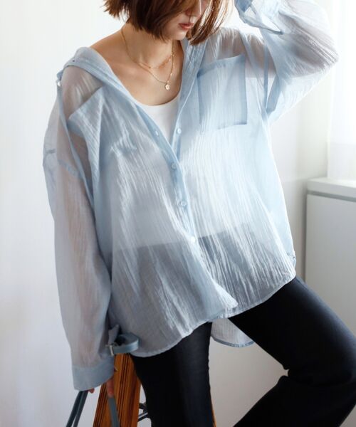 フードシアーシャツ