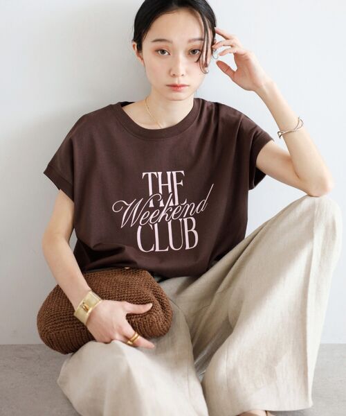 【汗染み防止】THE WEEKEND CLUB フレンチスリーブTシャツ