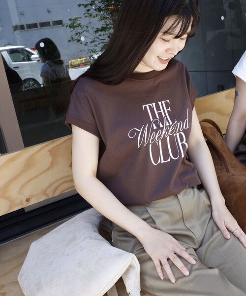 【汗染み防止】THE WEEKEND CLUB フレンチスリーブTシャツ