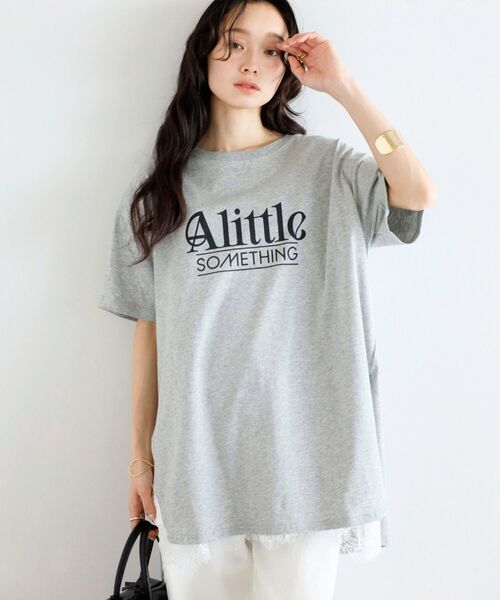 【汗染み防止】ラインロゴTシャツ　　　　