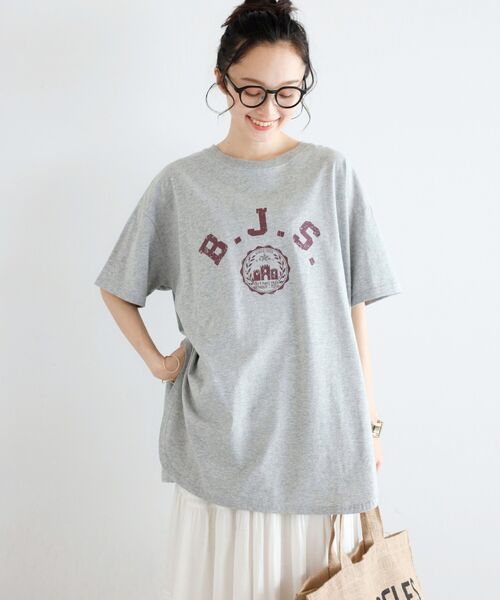【汗染み防止】B.J.S.カレッジロゴTシャツ