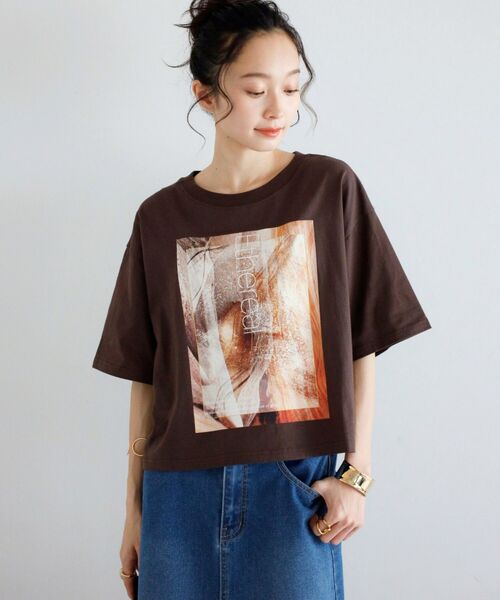 【汗染み防止】ニュアンスフォトTシャツ　　　　　